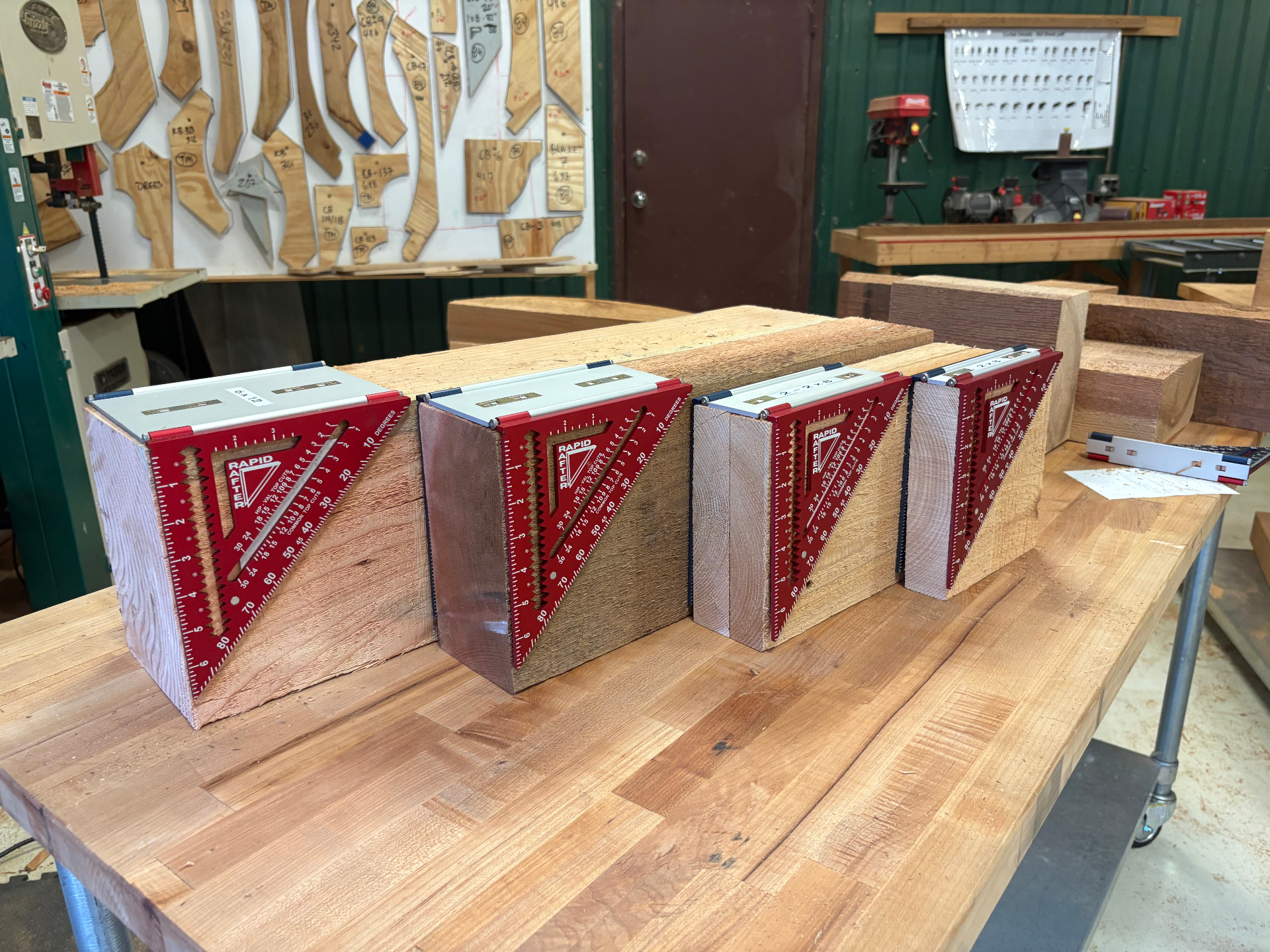 Rapid Rafter Pro — machined aluminum double-sided framing square